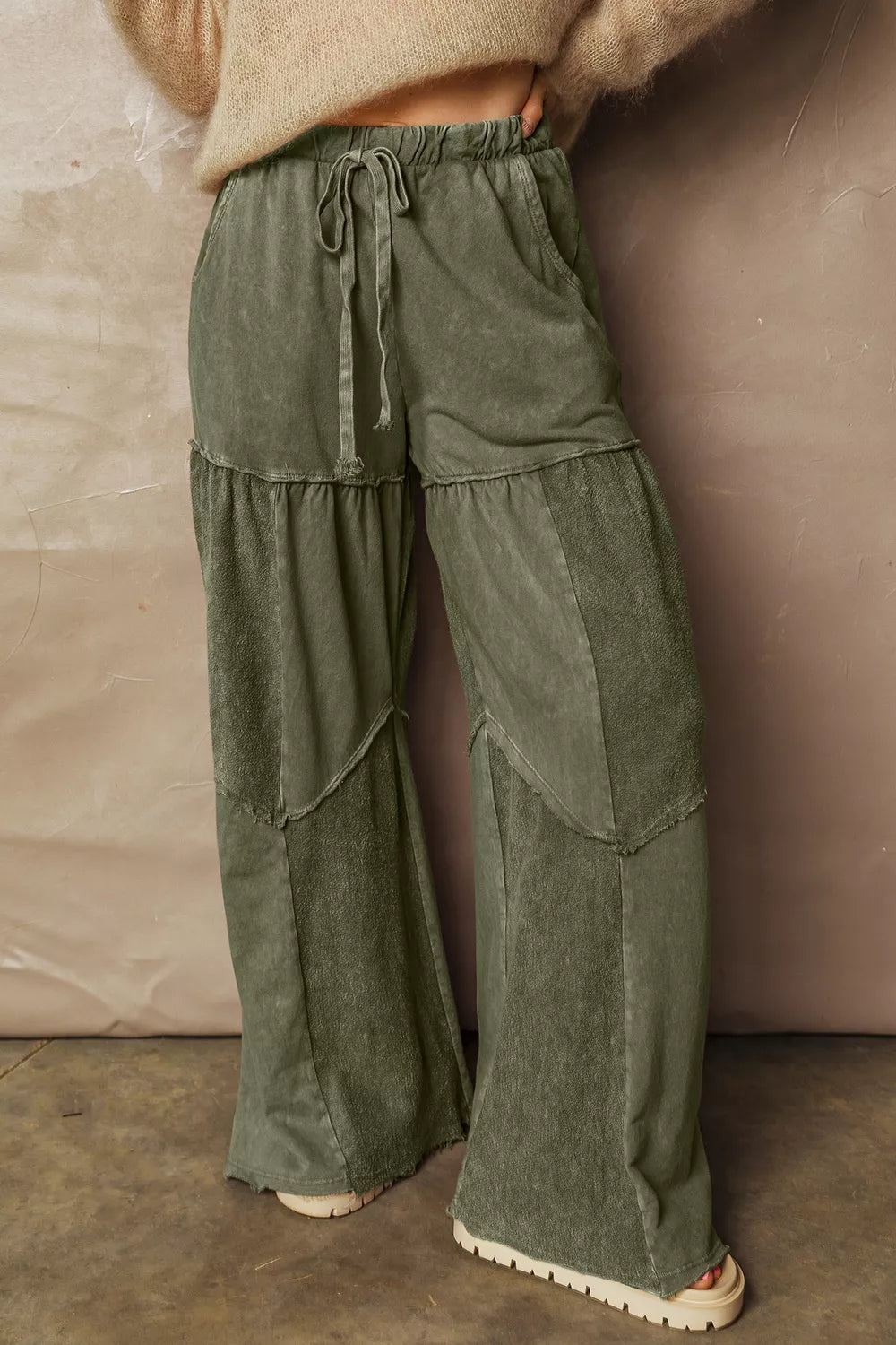 Tiered Wide Leg Pants - MAD RUFFI