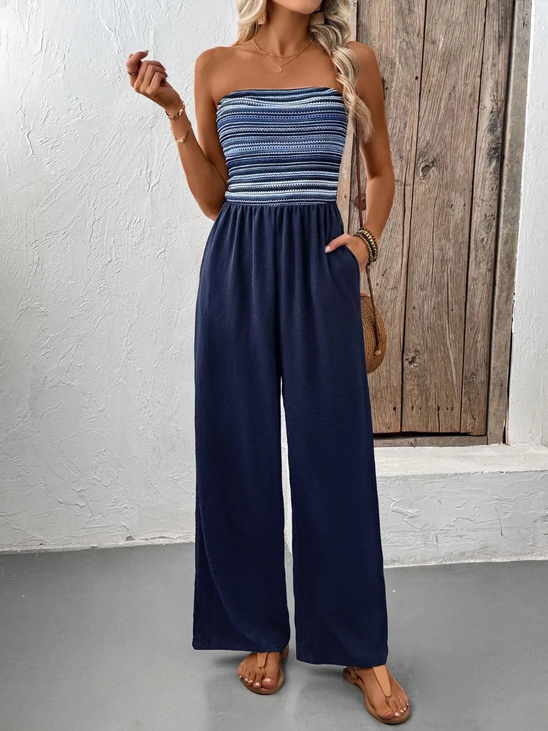 Tube Wide Leg Jumpsuit - MAD RUFFI