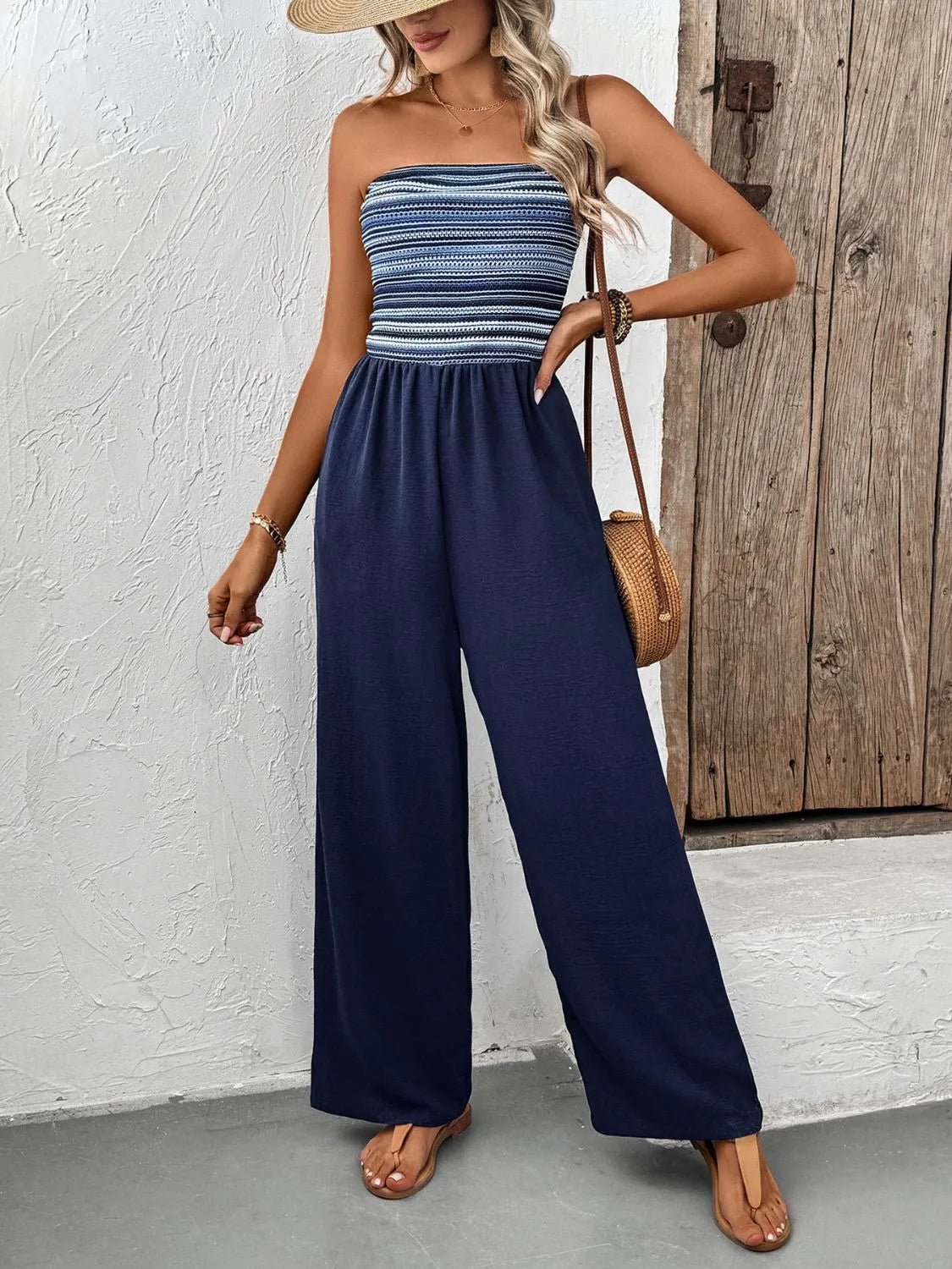 Tube Wide Leg Jumpsuit - MAD RUFFI