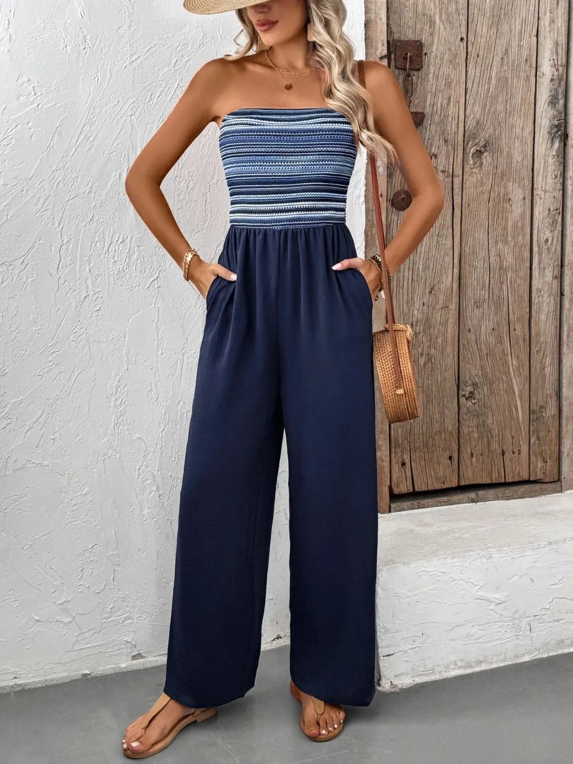 Tube Wide Leg Jumpsuit - MAD RUFFI