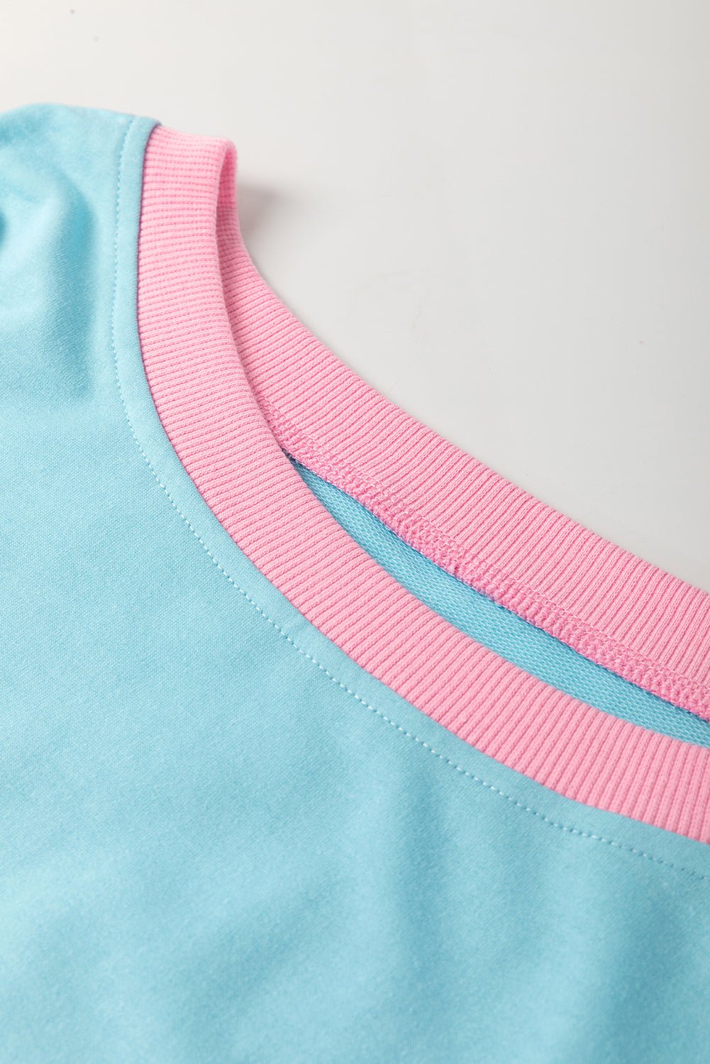 Turquoise Plus Size Contrast Trim T Shirt and Skort Two Piece Set - MAD RUFFI