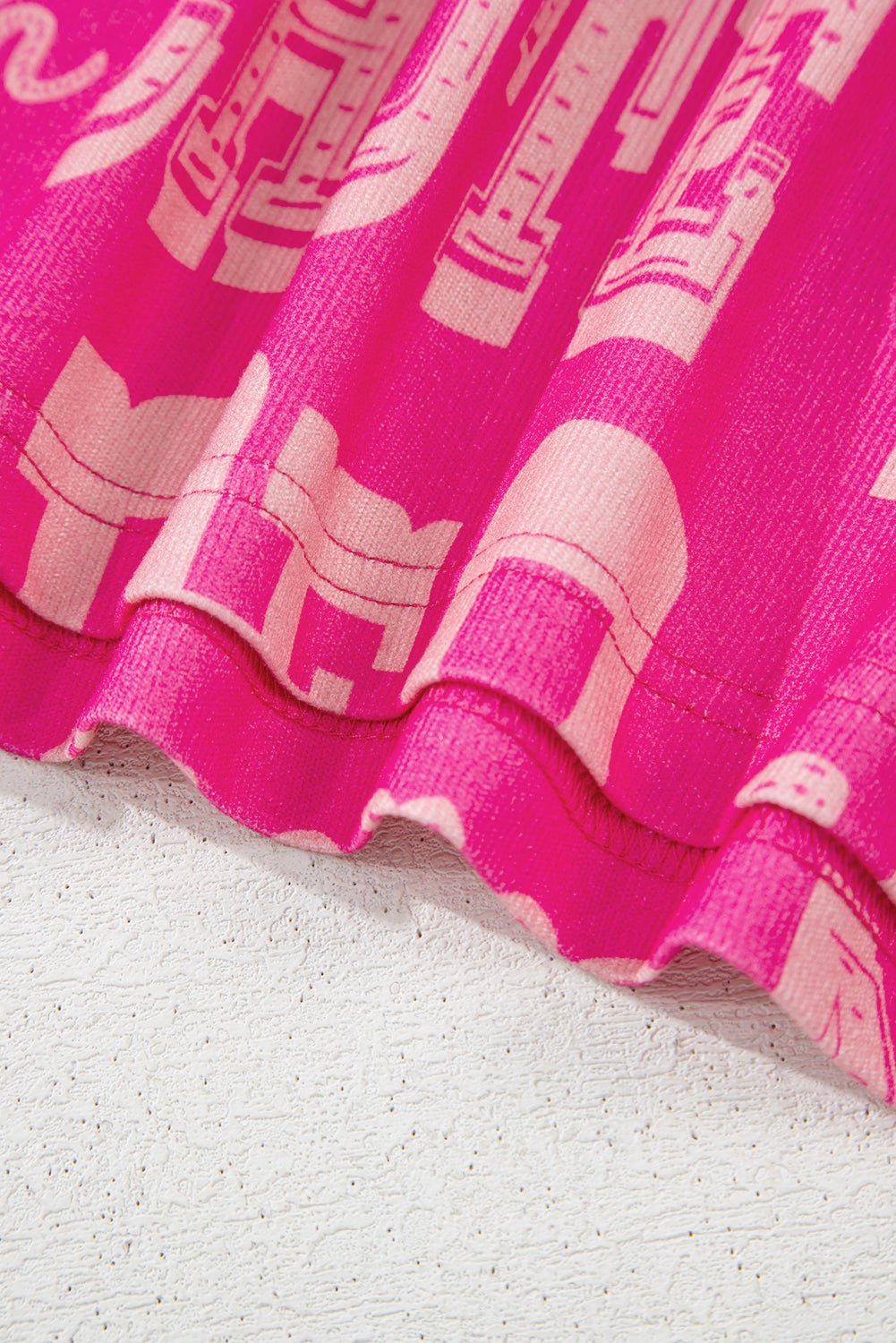 Turquoise Vintage Letter Print Graphic Loose Tee - MAD RUFFI