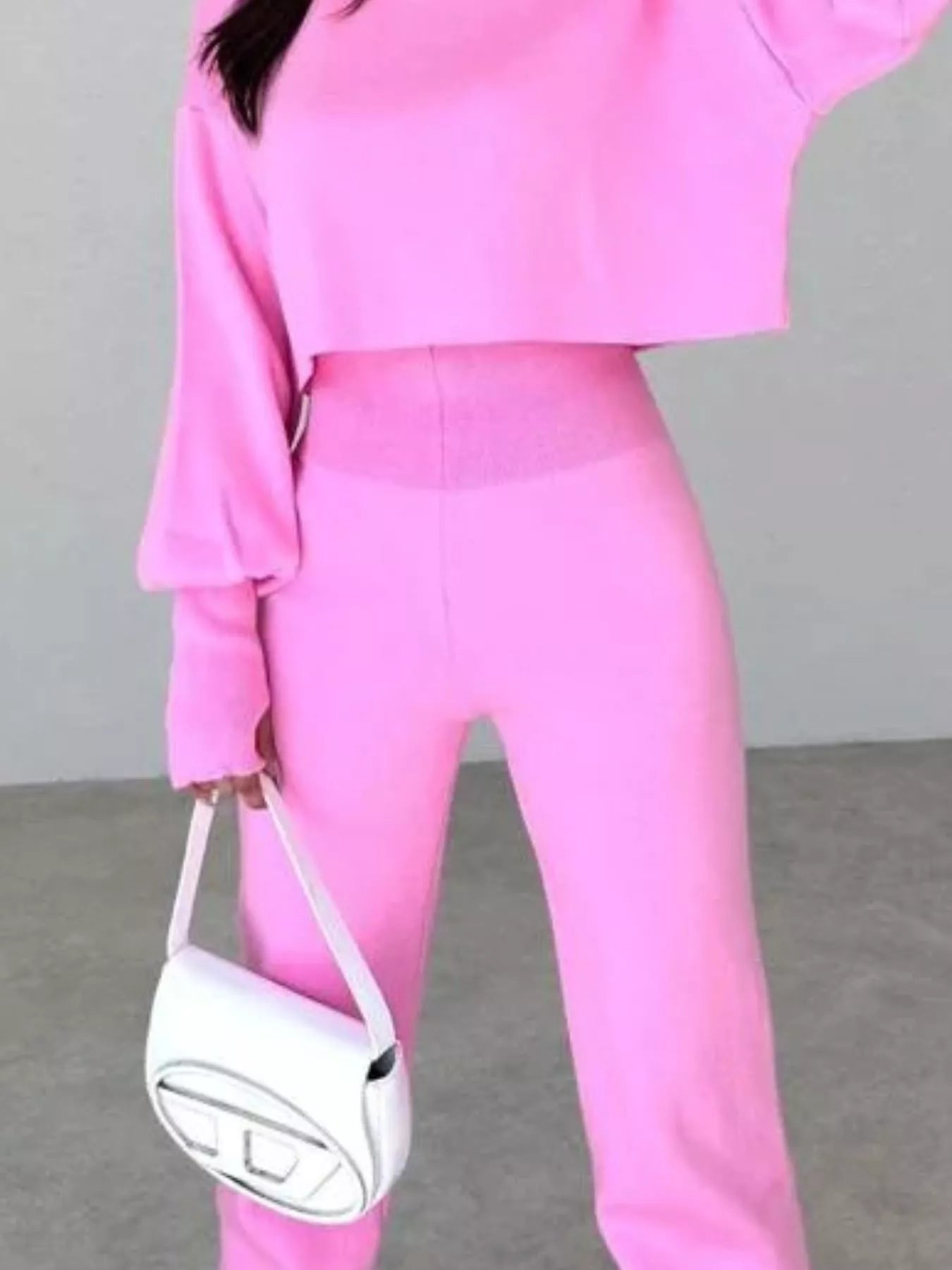 Turtleneck Long Sleeve Top & Pants Set - MAD RUFFI