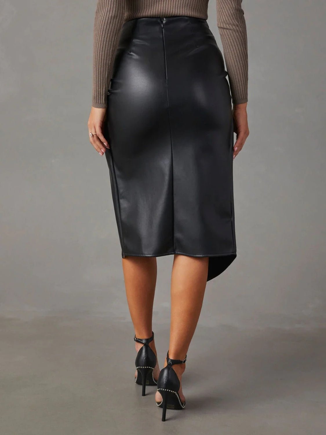 Twist Detail High Waist Skirt - MAD RUFFI