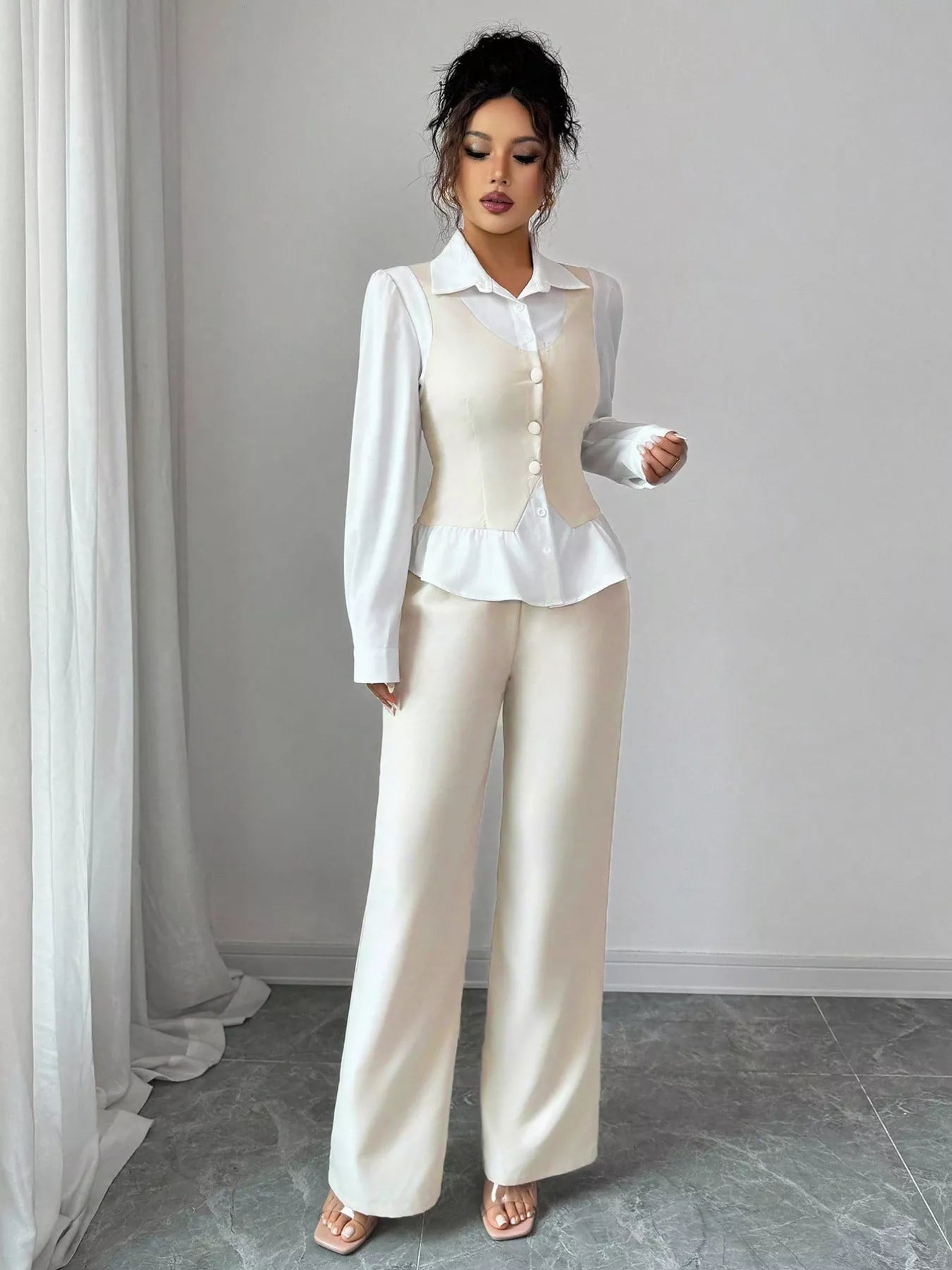 Two Tone Shirt and Pants Set - MAD RUFFI