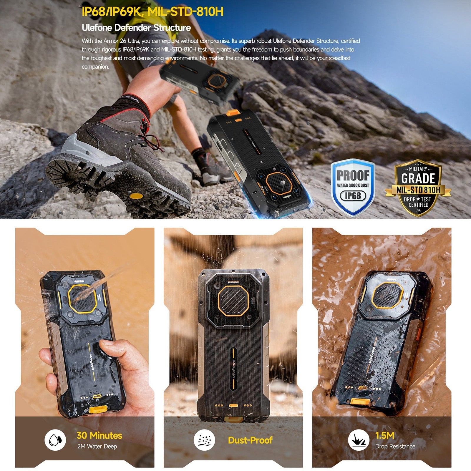 Ulefone Armor 26 Ultra 5G Rugged Phone Android Mining Trade Tradie Walkie Talkie - MAD RUFFI