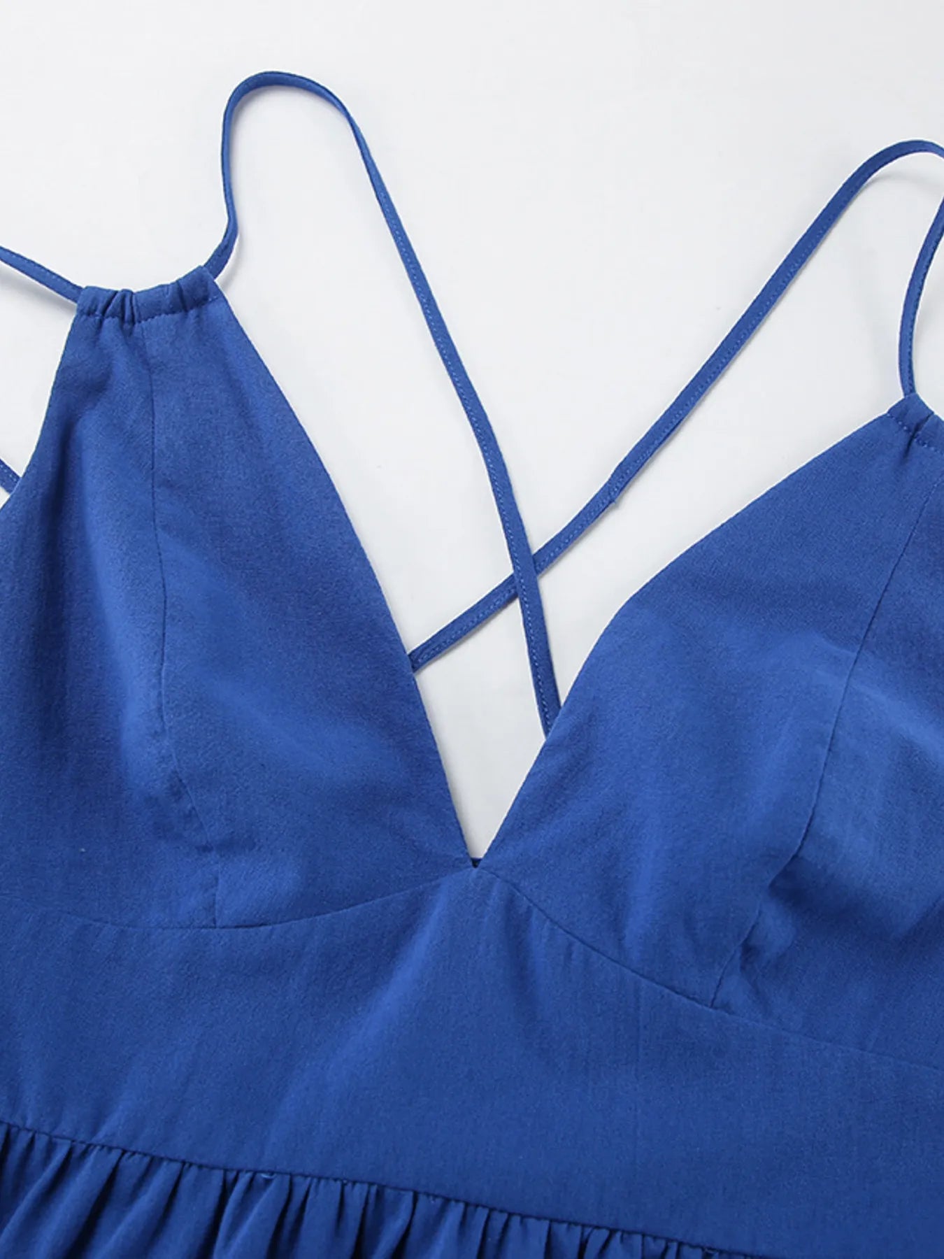 V - Neck Tiered Maxi Cami Dress - MAD RUFFI