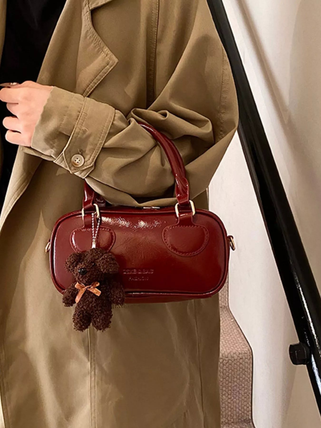 Vintage Style Crossbody Bag with Charm - MAD RUFFI