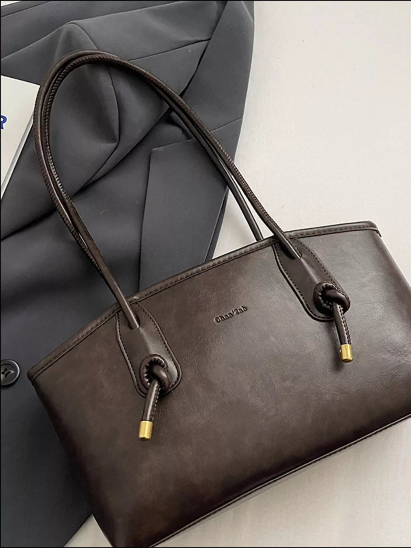 Vintage Style Leather Shoulder Bag - MAD RUFFI