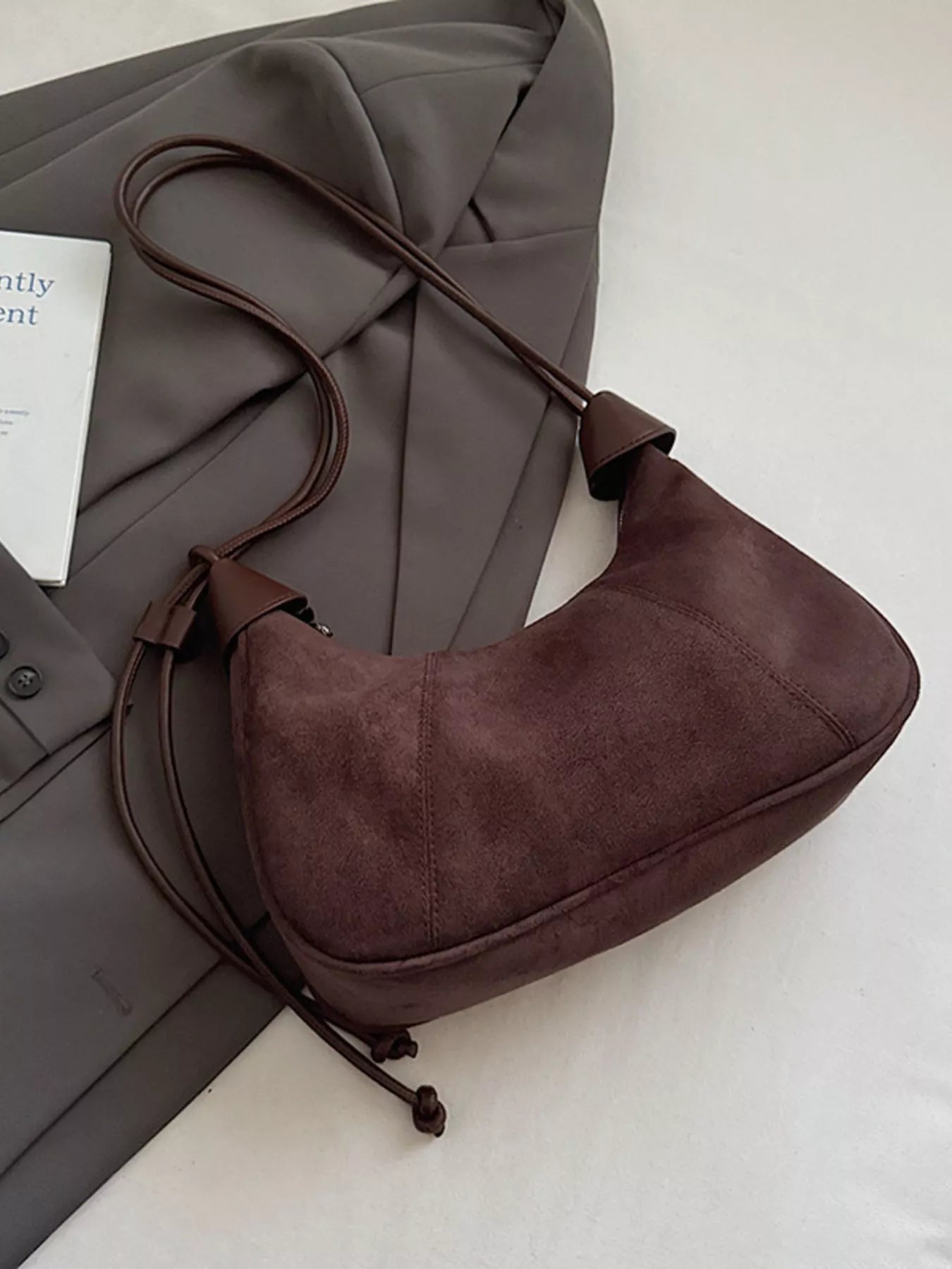 Vintage Suede Tassel Shoulder Bag - MAD RUFFI