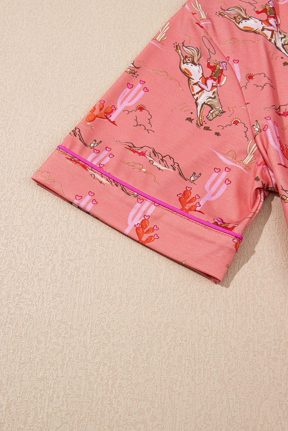 White Allover Print Cropped Pajama Set - MAD RUFFI