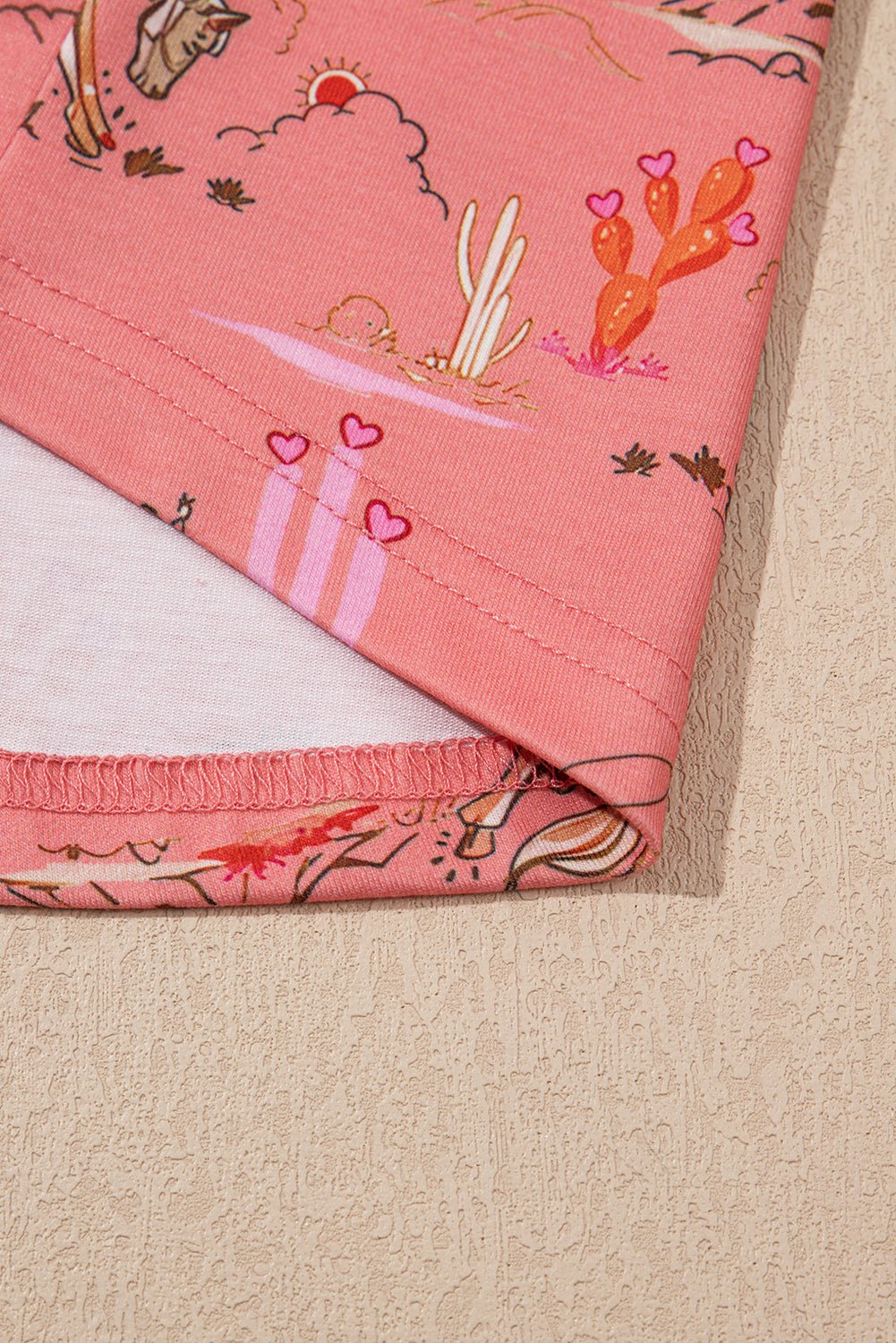 White Allover Print Cropped Pajama Set - MAD RUFFI