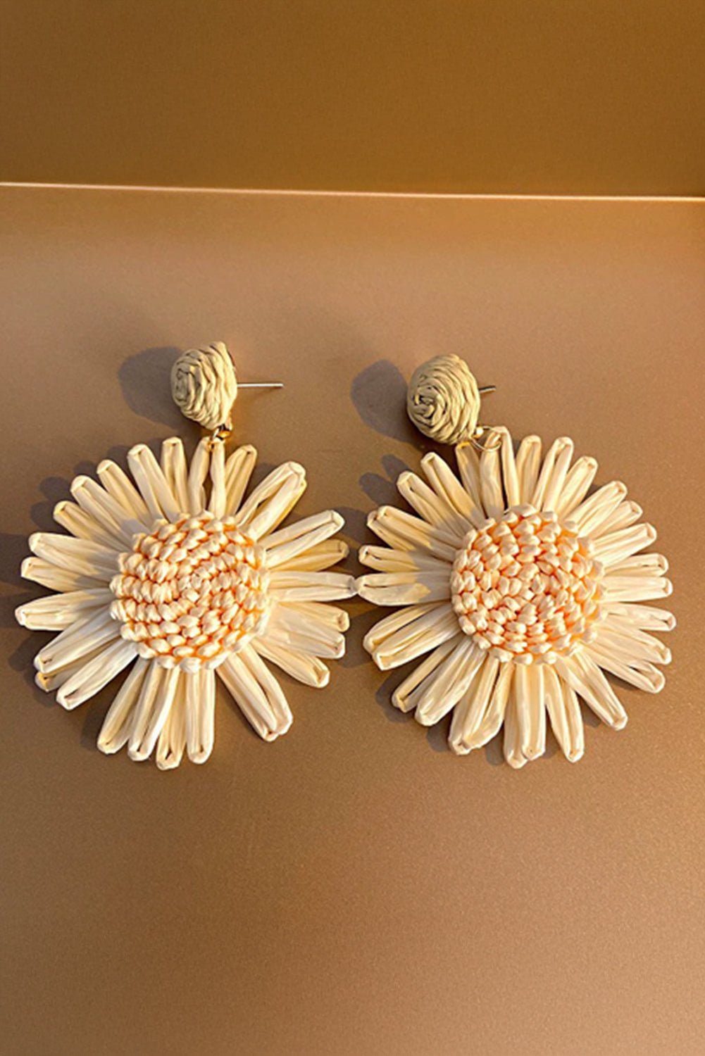 White Boho Flower Drop Earrings - MAD RUFFI