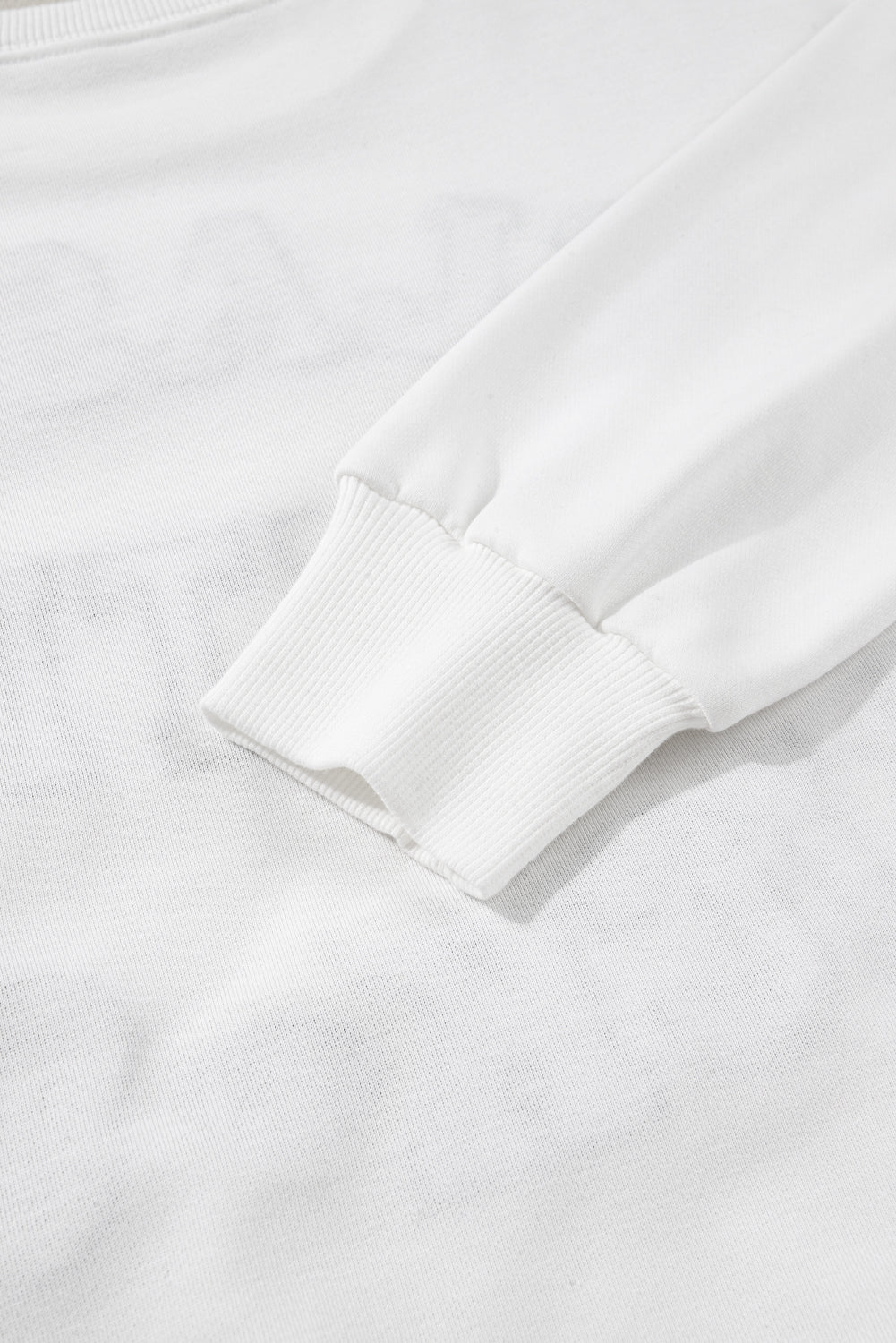 White CLASSY UNTIL KICKOFF Letter Graphic Loose Sweatshirt - MAD RUFFI