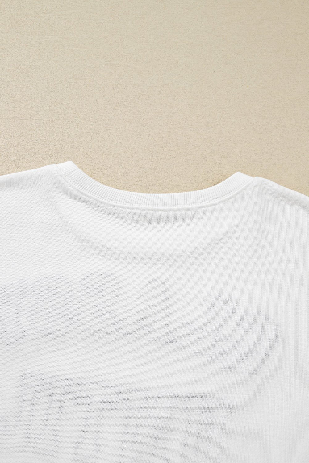 White CLASSY UNTIL KICKOFF Letter Graphic Loose Sweatshirt - MAD RUFFI