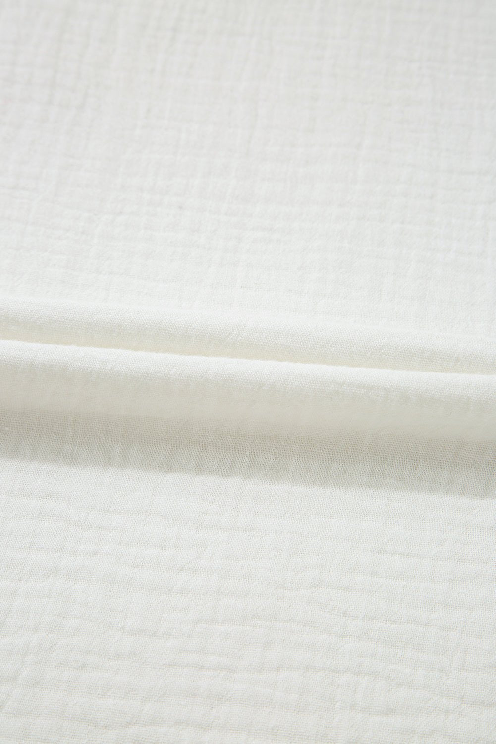 White Crinkled Layered Ruffled Flutter Sleeve Blouse - MAD RUFFI