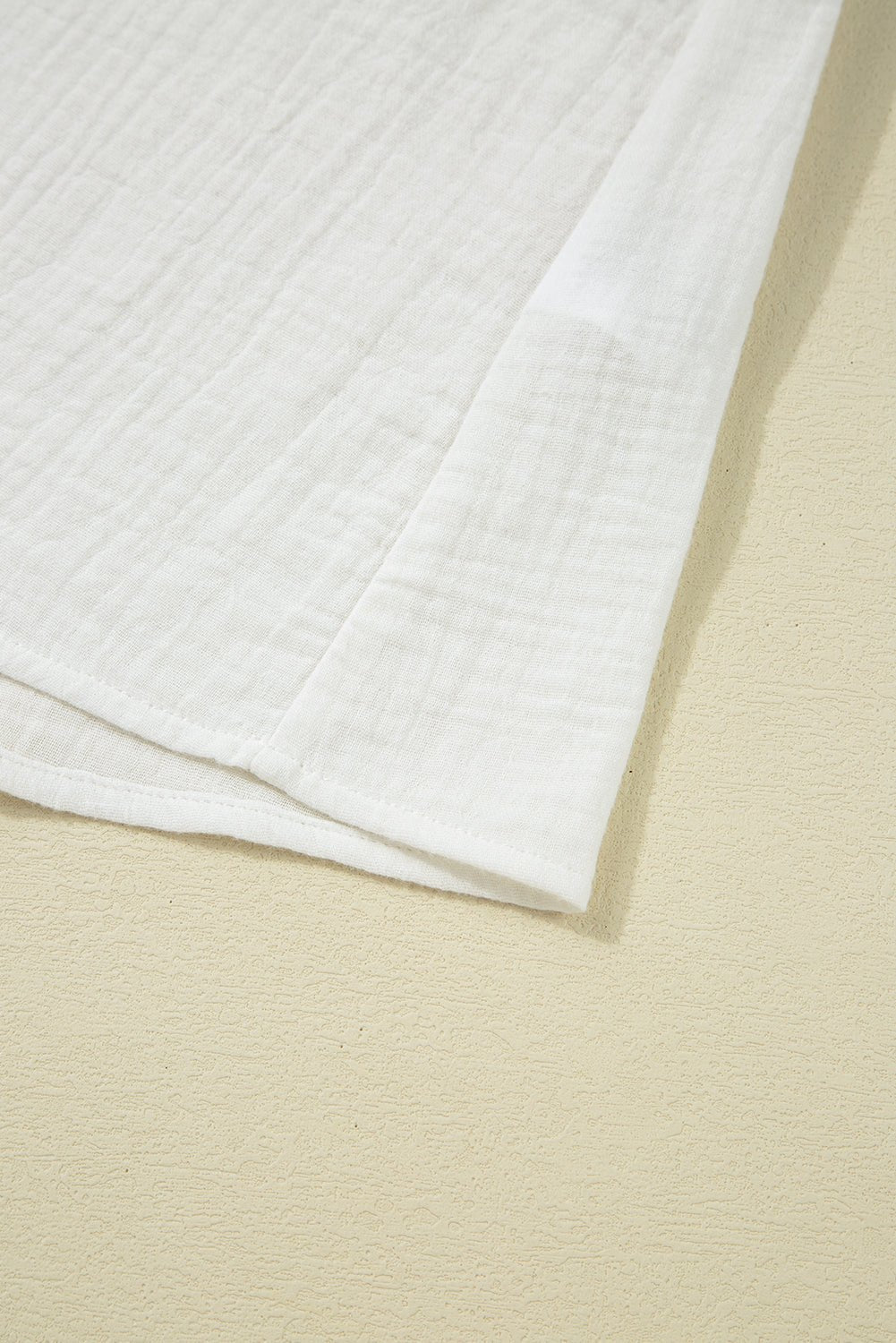 White Crinkled Layered Ruffled Flutter Sleeve Blouse - MAD RUFFI