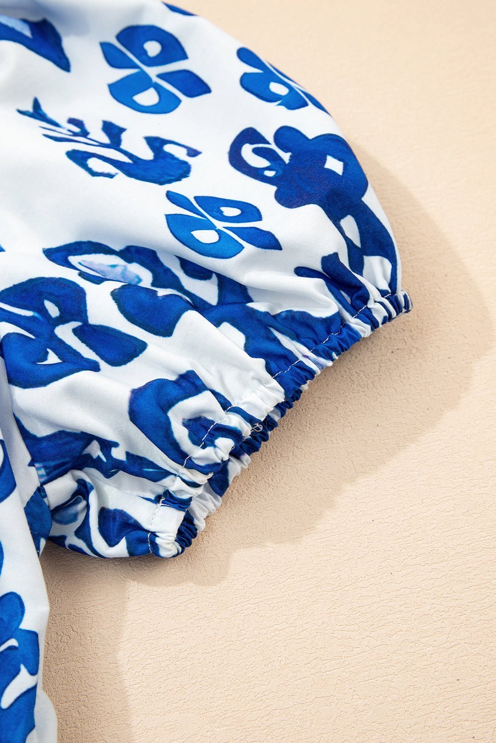 White Floral Ruffle Hem Pop of Color Neckline Dress - MAD RUFFI