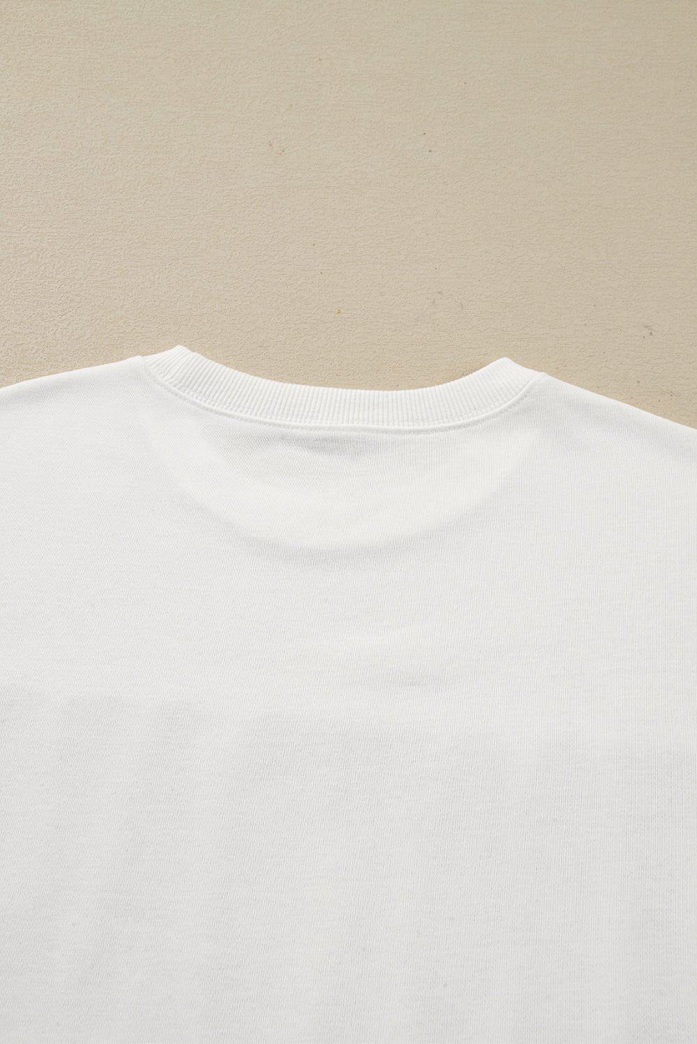 White FOOTBALL Letter Graphic Crew Neck Sweatshirt - MAD RUFFI