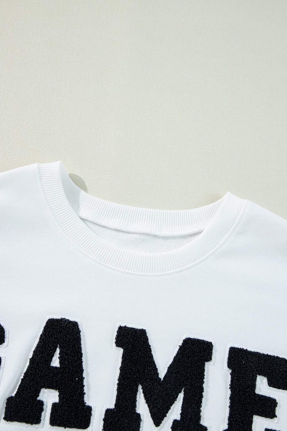 White GAME DAY Varsity Pullover Sweatshirt - MAD RUFFI