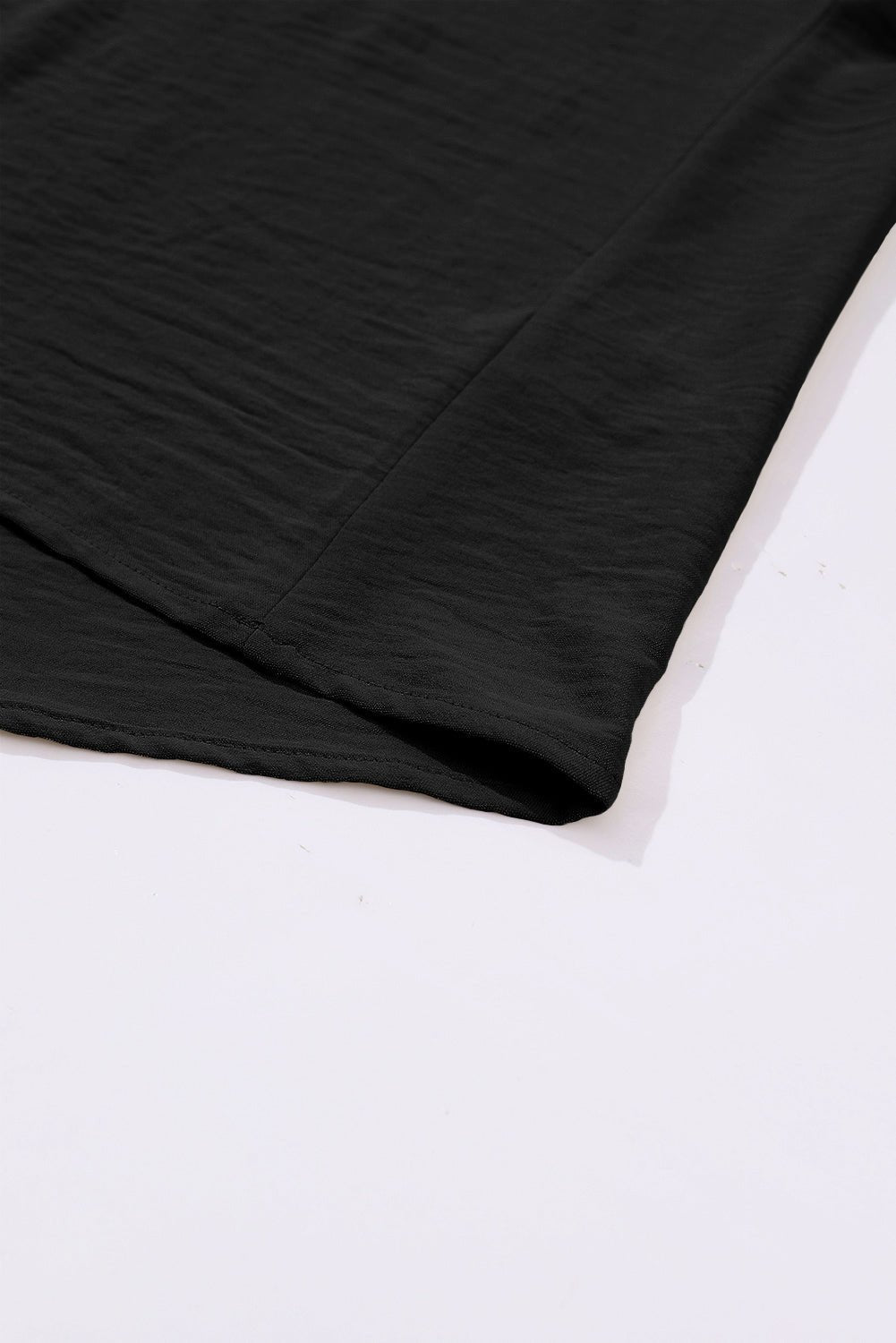 White Notched Neck Batwing Sleeve Blouse - MAD RUFFI