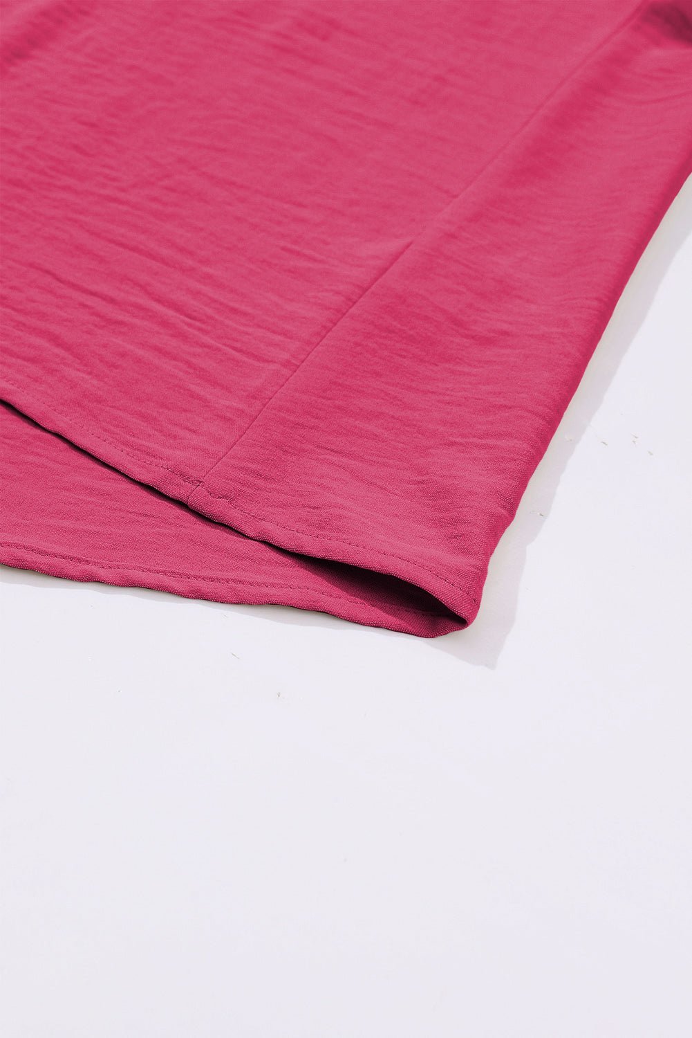 White Notched Neck Batwing Sleeve Blouse - MAD RUFFI