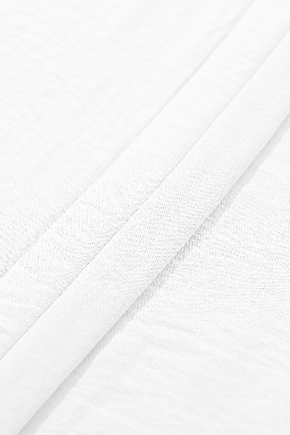 White Notched Neck Batwing Sleeve Blouse - MAD RUFFI