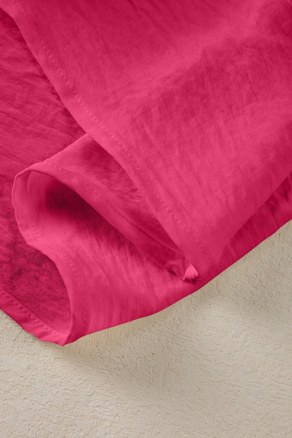 White Notched Neck Batwing Sleeve Blouse - MAD RUFFI