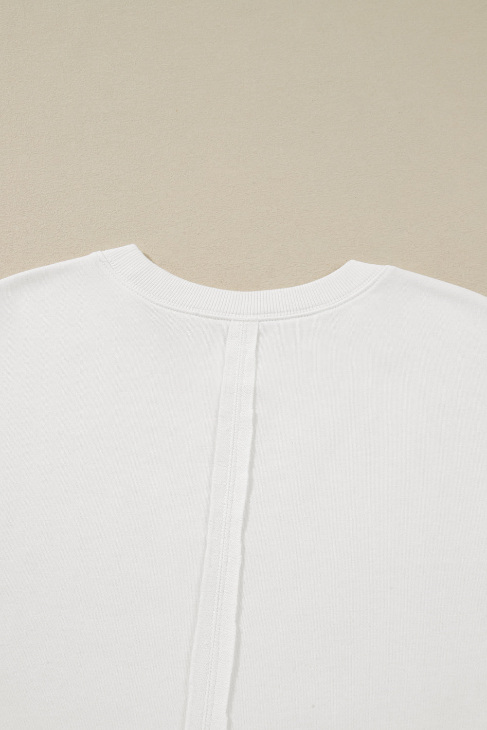 White Plus Size Exposed Seam Detail Contrast Dot Floral Patchwork Sleeve Sweatshirt - MAD RUFFI