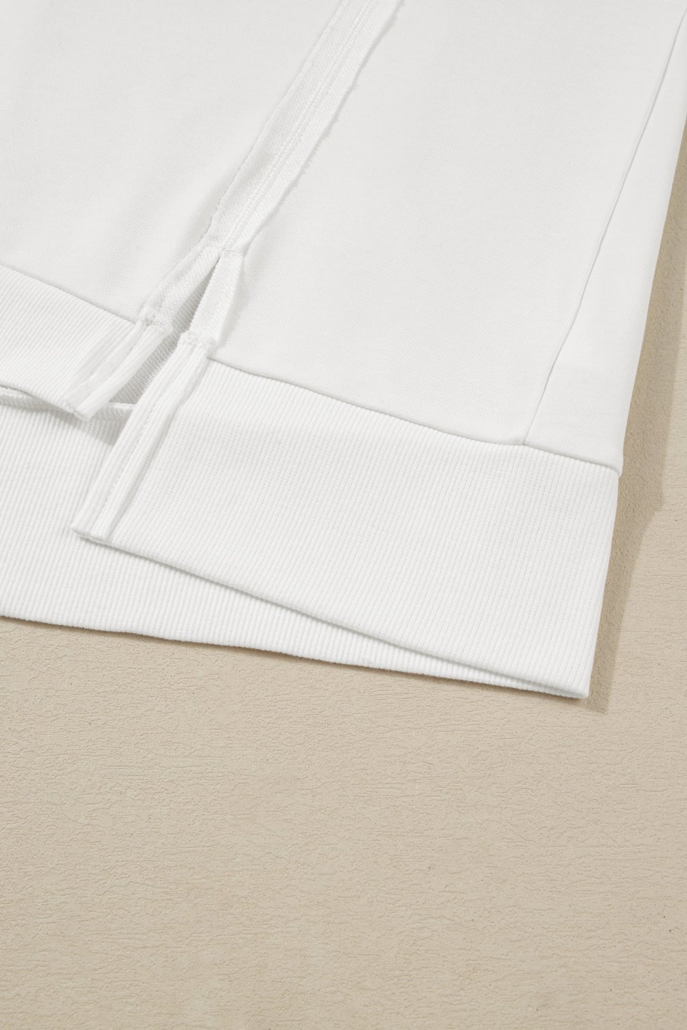 White Plus Size Exposed Seam Detail Contrast Dot Floral Patchwork Sleeve Sweatshirt - MAD RUFFI