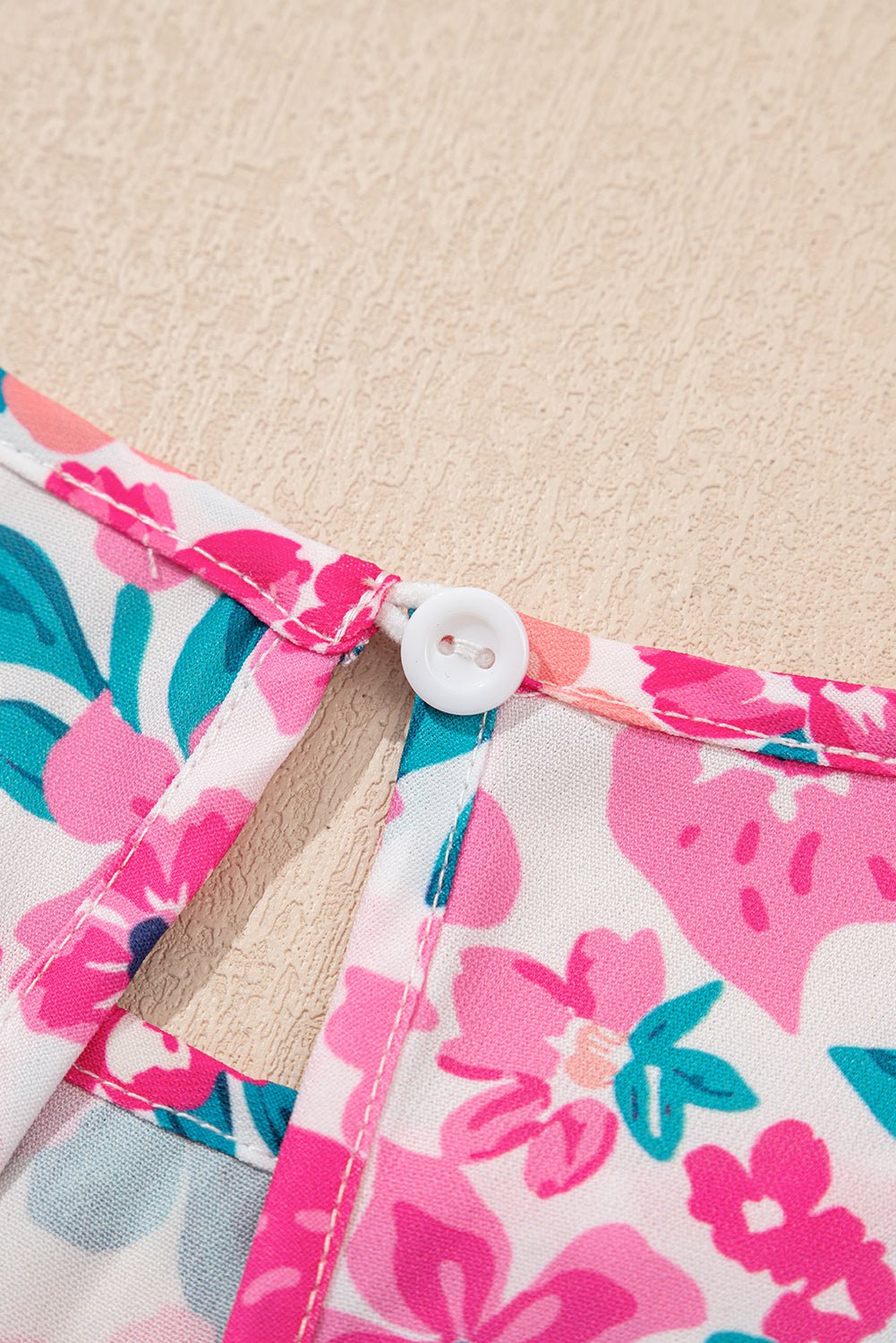 White Plus Size Floral Print Ruffle Short Sleeve Flare Dress - MAD RUFFI