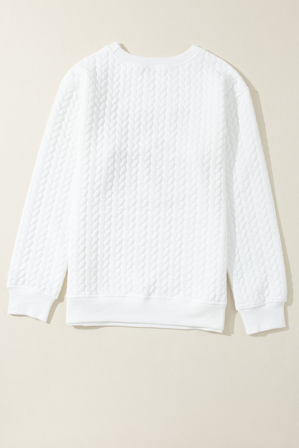 White Quilted Valentine Love Heart Shape Graphic Sweatshirt - MAD RUFFI