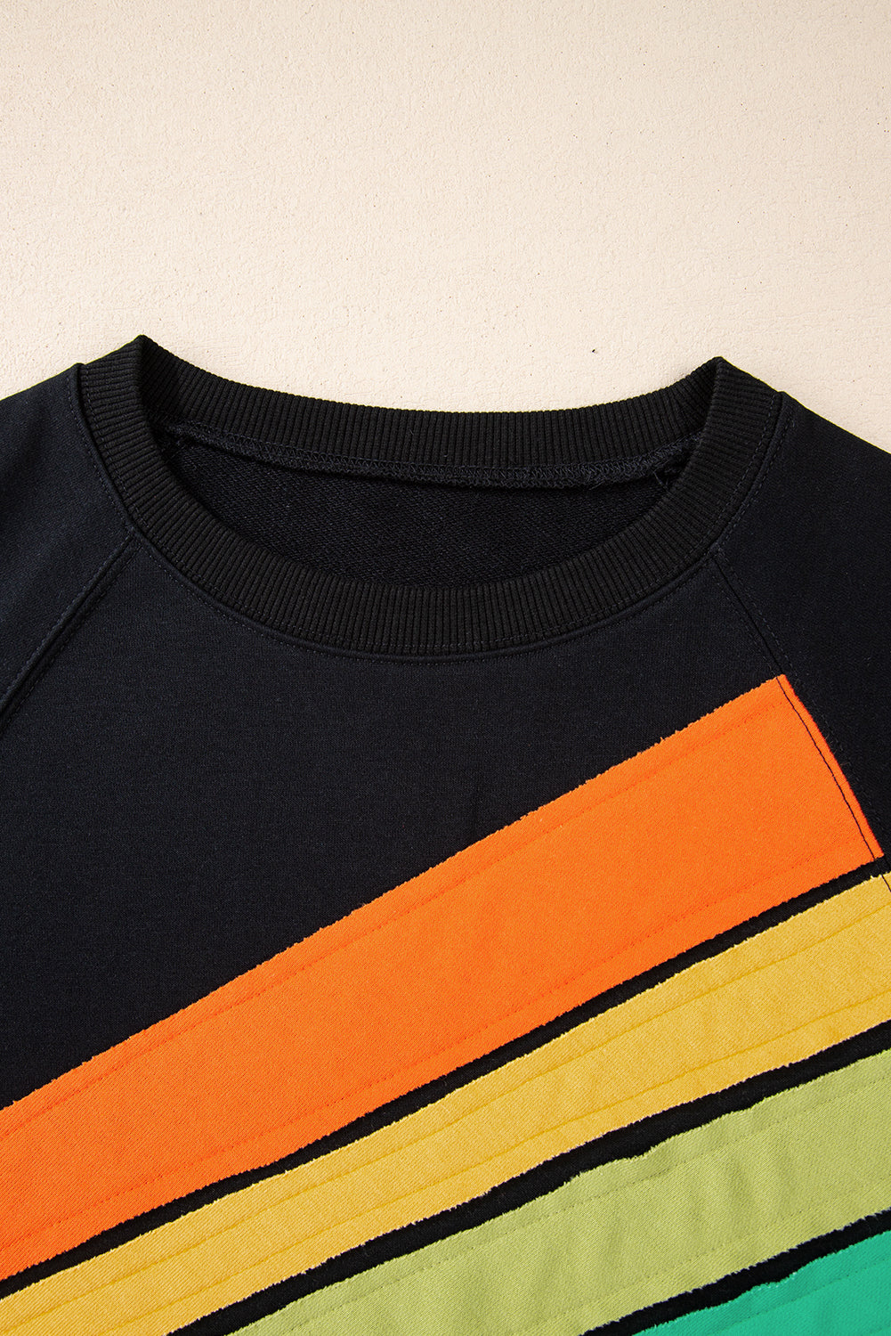 White Rainbow Colorblock Plus Size Sweatshirt - Plus Size Tops