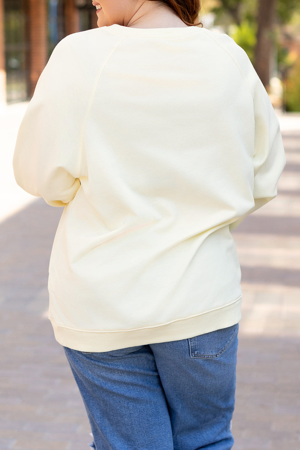 White Rainbow Colorblock Plus Size Sweatshirt - Plus Size Tops