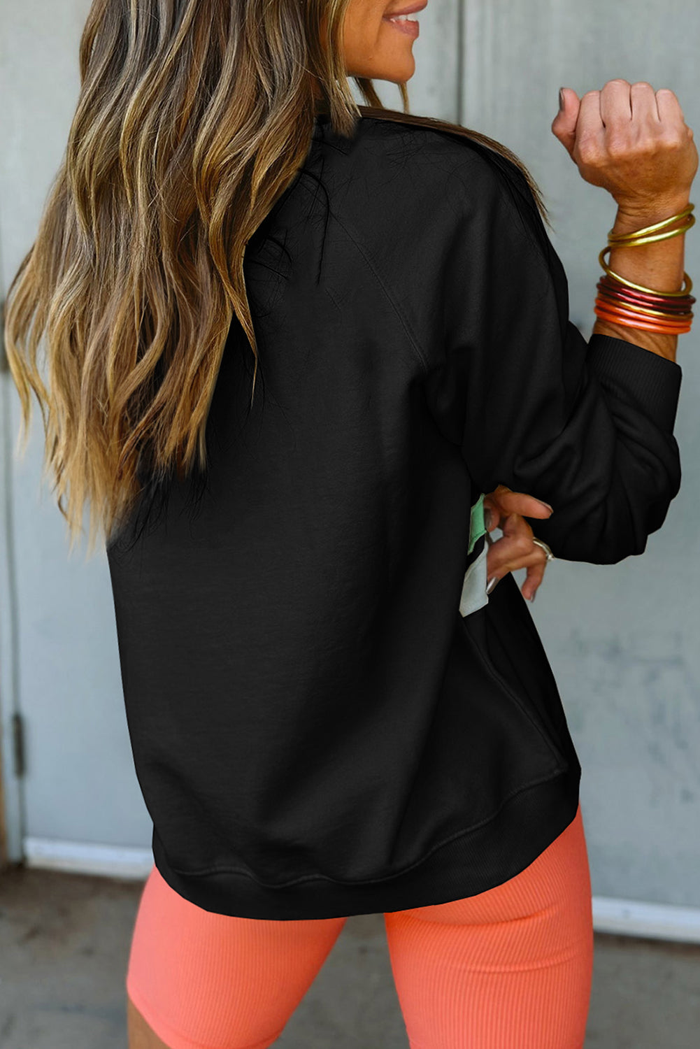 White Rainbow Colorblock Plus Size Sweatshirt - Plus Size Tops