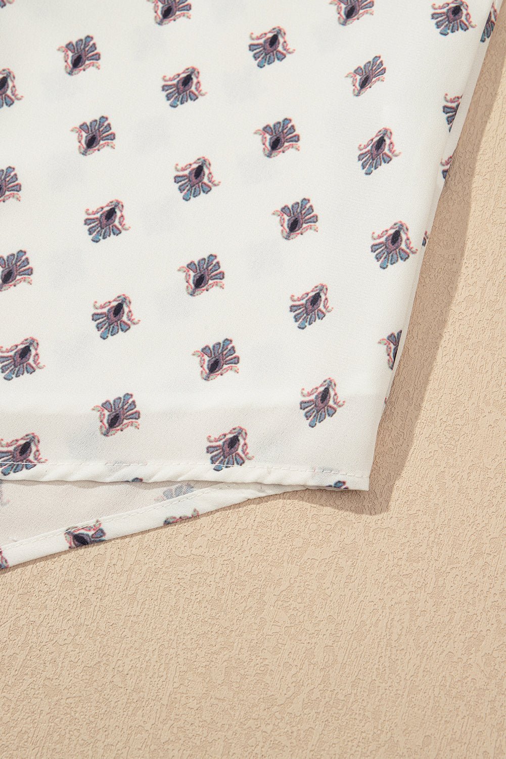 white ruffle sleeve buttoned v neck boho blouse - MAD RUFFI