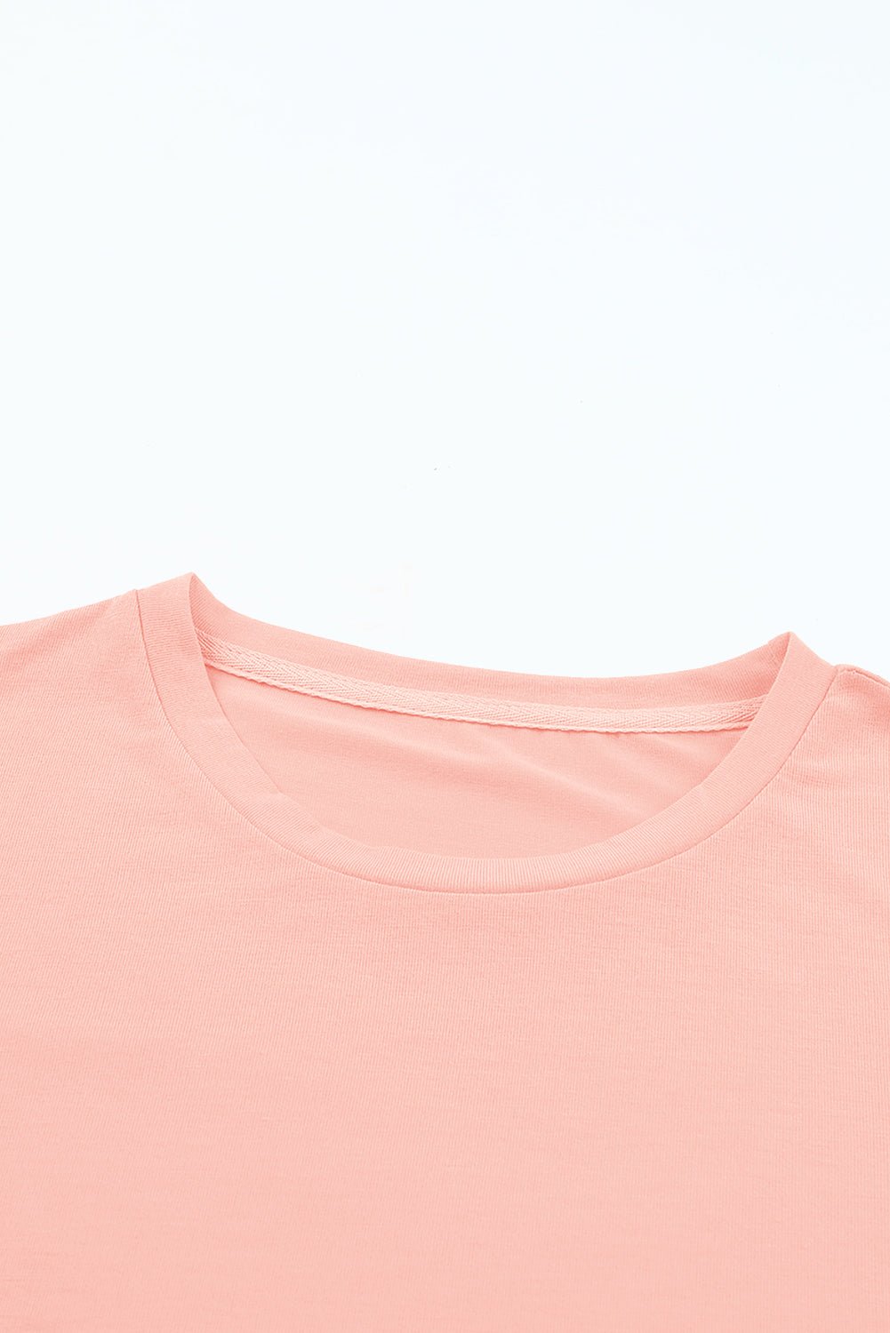 White Solid Color Basic Crew Neck Plain Tee - MAD RUFFI
