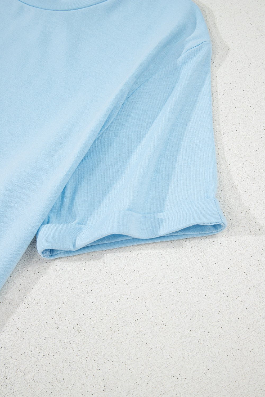 White Solid Color Basic Crew Neck Plain Tee - MAD RUFFI