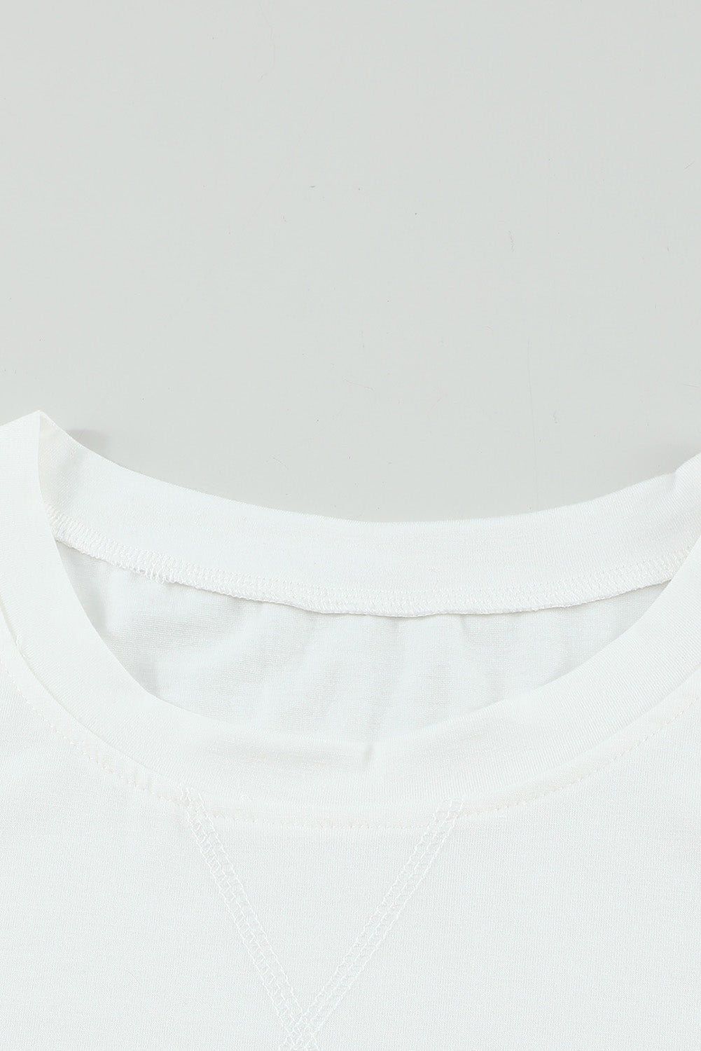 white solid color basic crew neck tank - MAD RUFFI