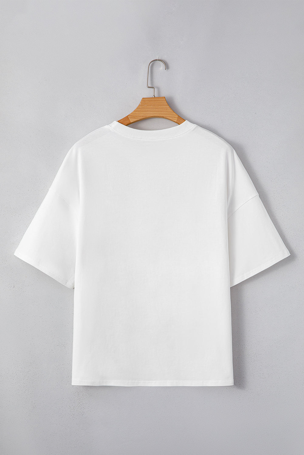 white star patched drop shoulder half sleeve loose tee - MAD RUFFI