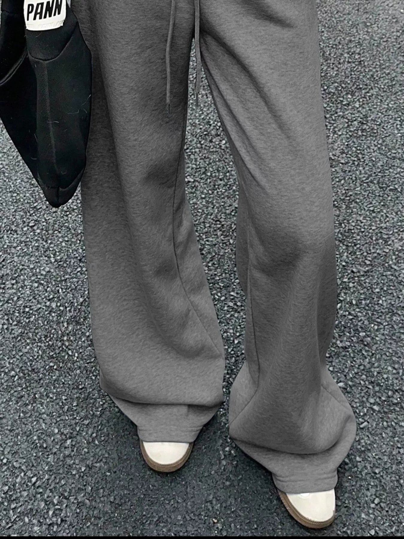 Wide Leg Drawstring Sweatpants - MAD RUFFI