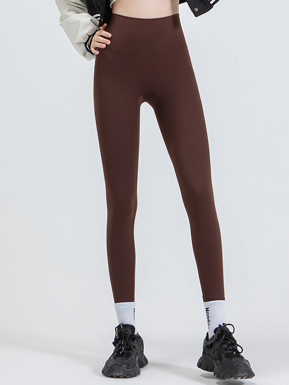 Wide Waistband Sports Leggings - MAD RUFFI