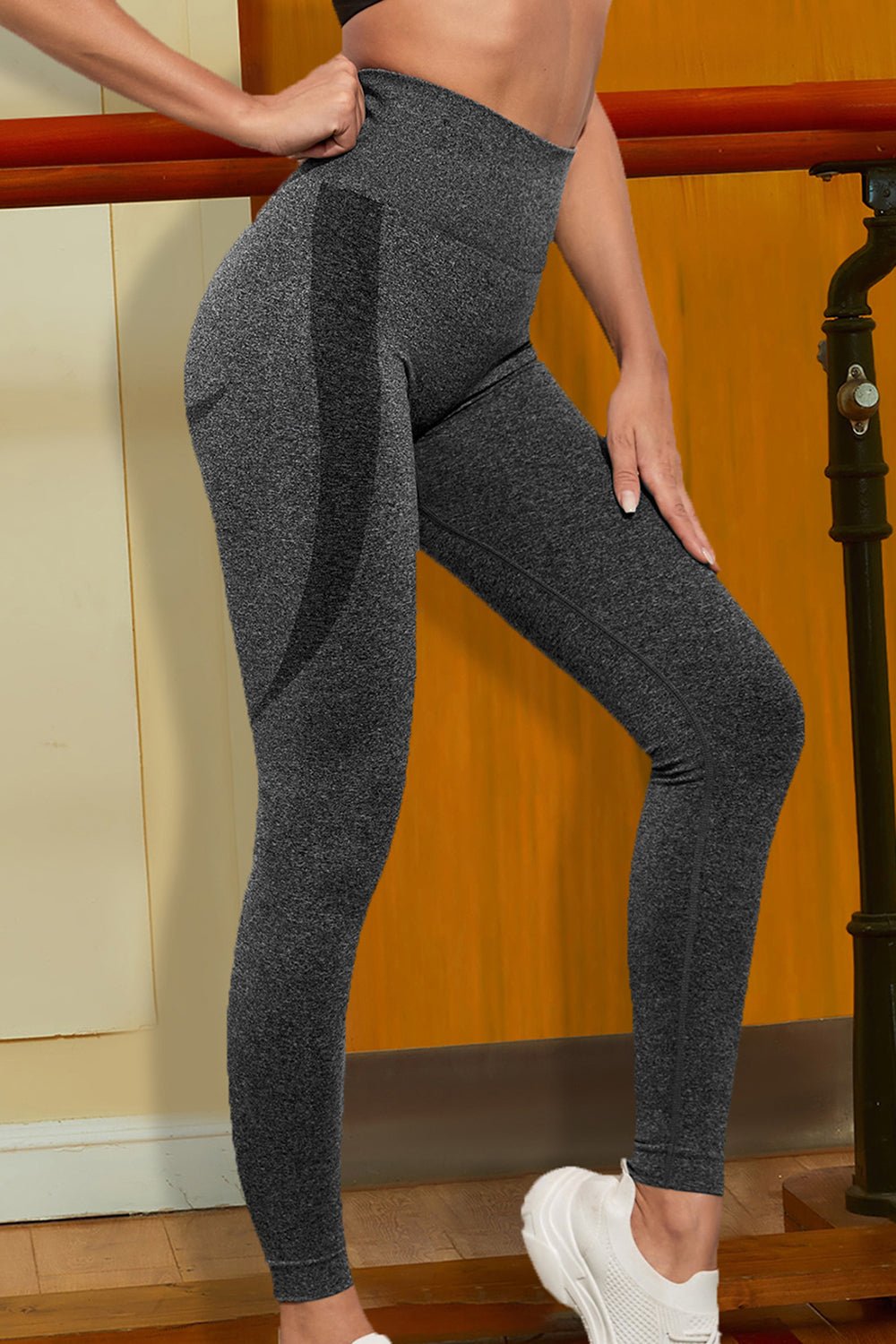 Wide Waistband Sports Leggings - MAD RUFFI