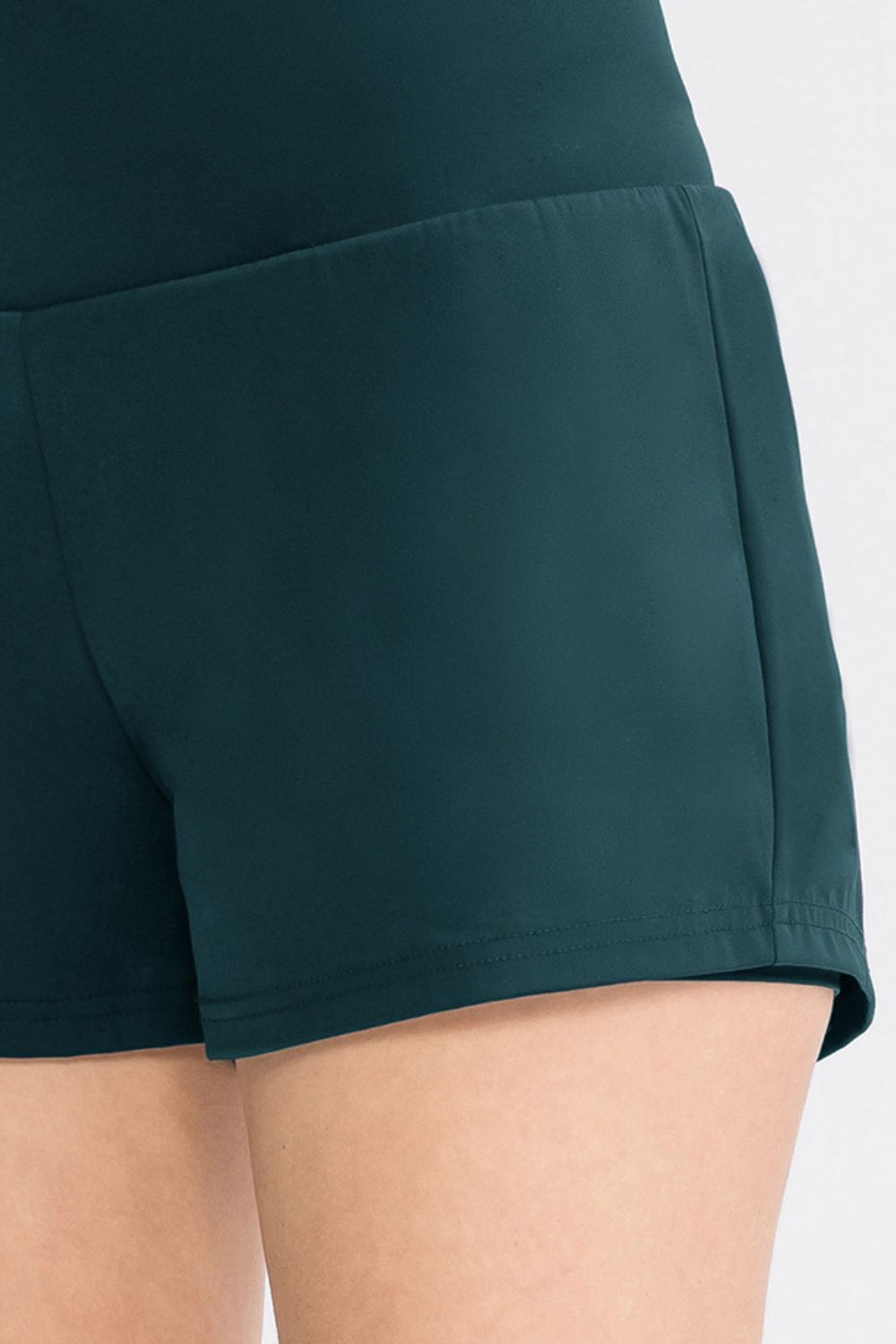 Wide Waistband Sports Shorts with Pockets - MAD RUFFI