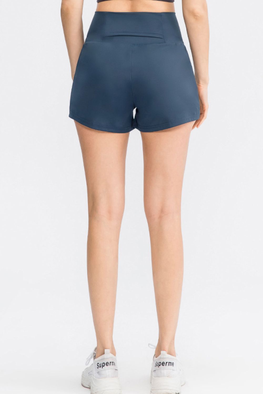 Wide Waistband Sports Shorts with Pockets - MAD RUFFI