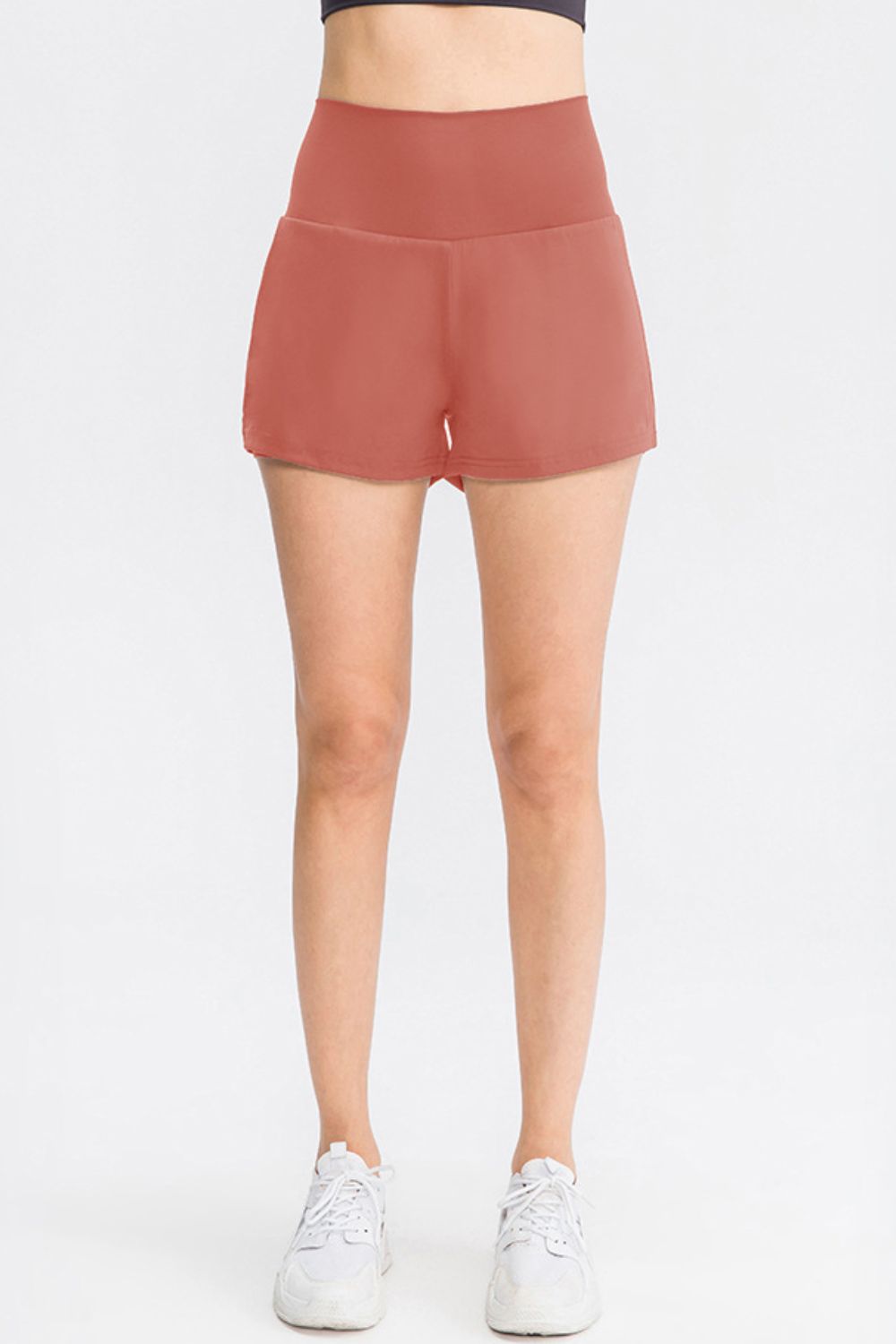 Wide Waistband Sports Shorts with Pockets - MAD RUFFI