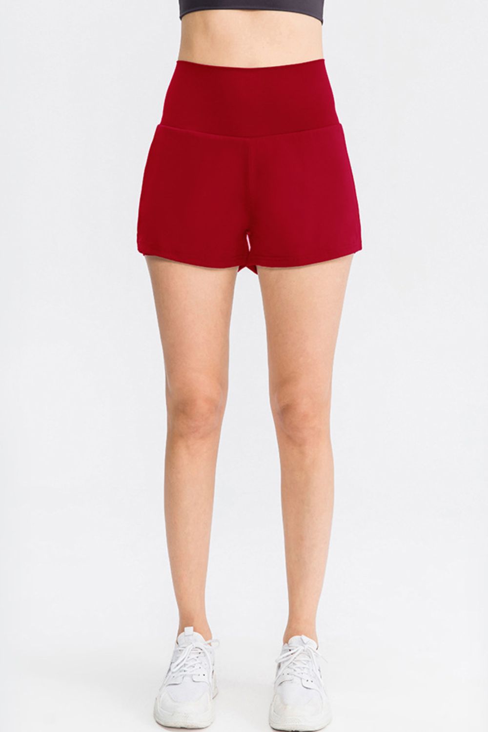Wide Waistband Sports Shorts with Pockets - MAD RUFFI