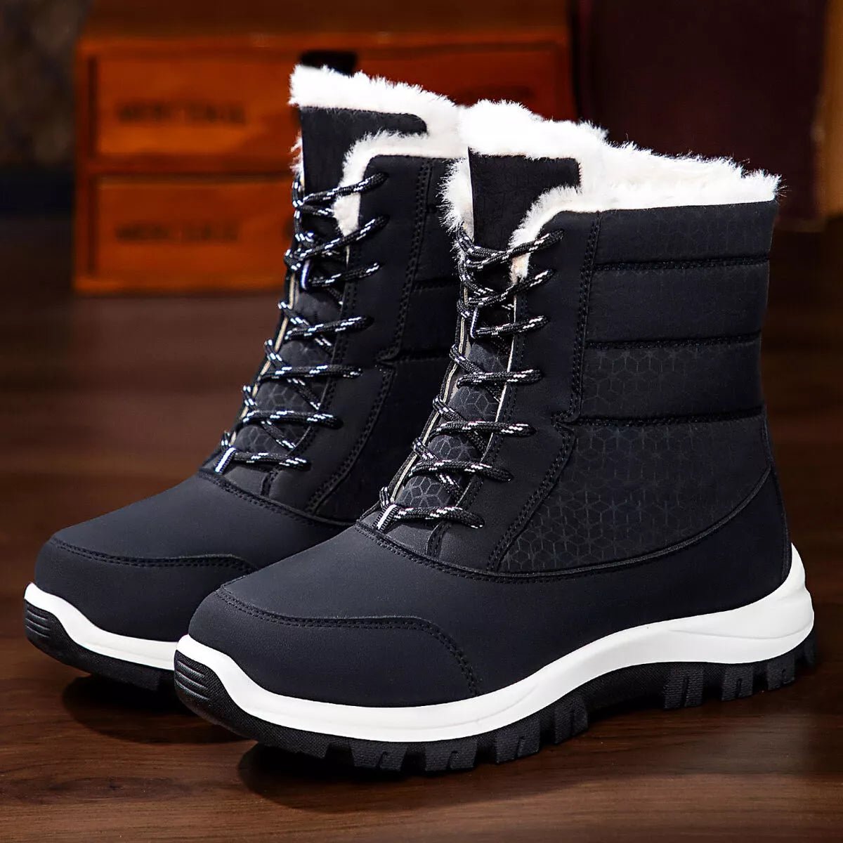 Winter Waterproof Snow Boots with Warm Fur Lining - MAD RUFFI