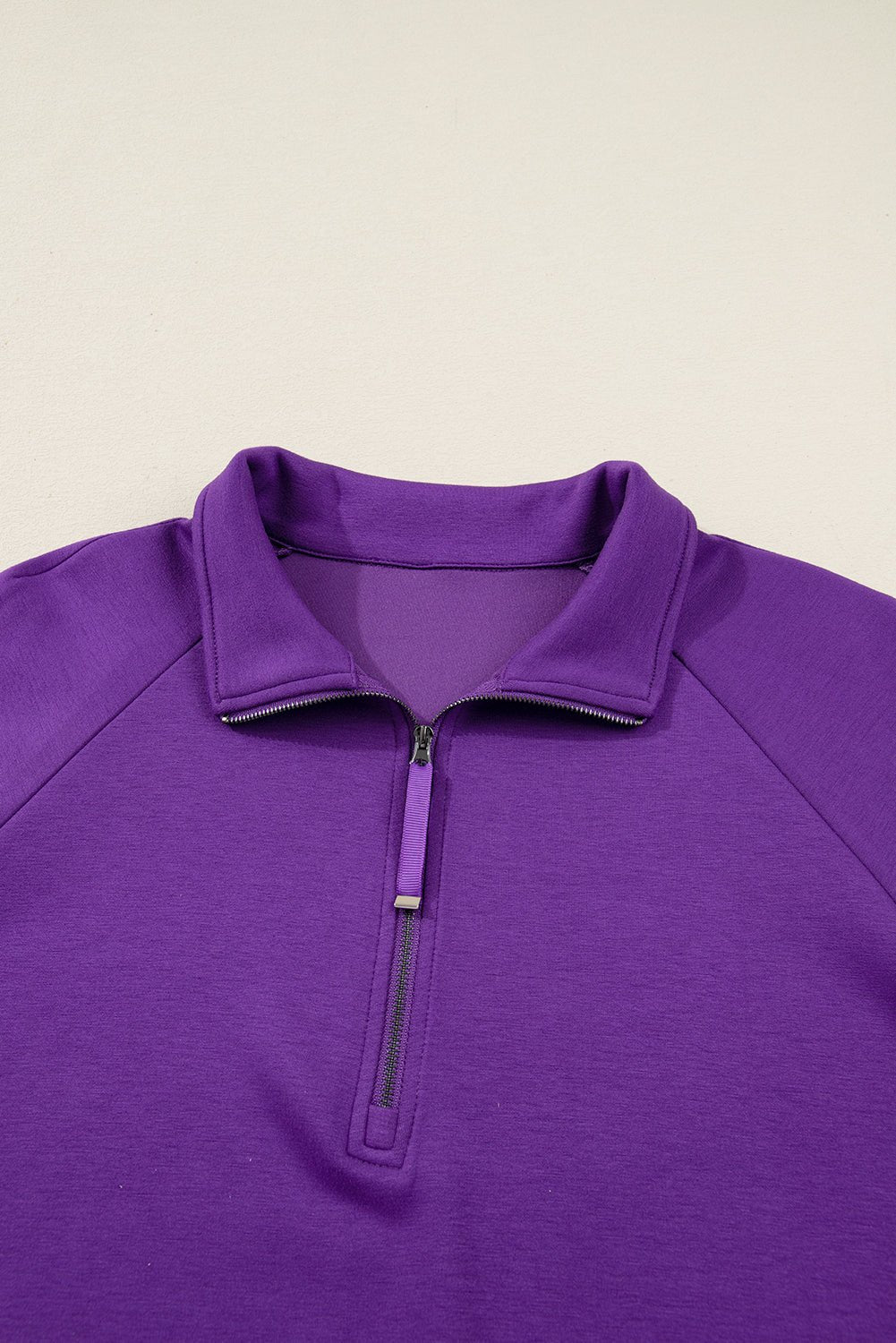 Wisteria Collar Half Zip Pullover Mini Skirt Plus Size 2pcs Set - MAD RUFFI