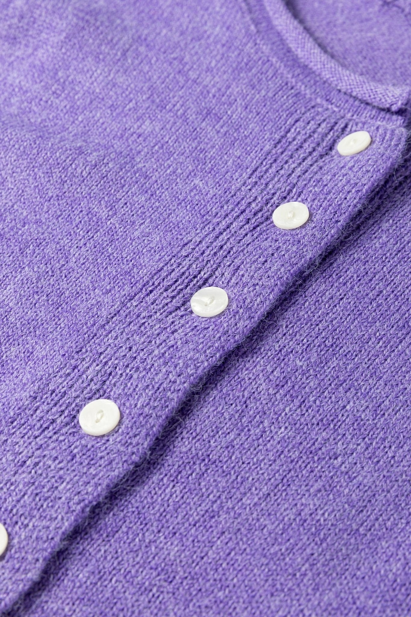 Wisteria Solid Color Knit Button Drop Shoulder Sweater Cardigan - MAD RUFFI